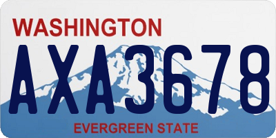 WA license plate AXA3678
