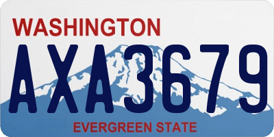WA license plate AXA3679