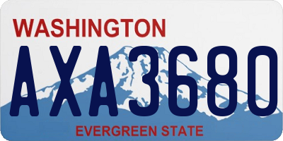 WA license plate AXA3680