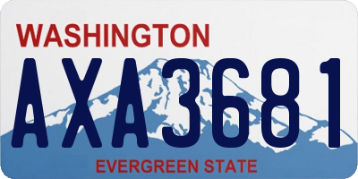 WA license plate AXA3681
