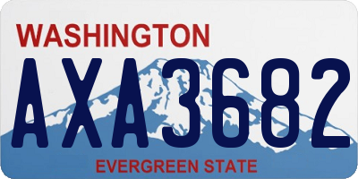 WA license plate AXA3682