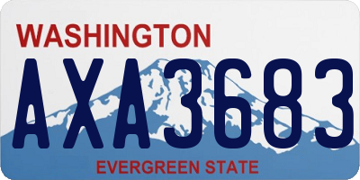 WA license plate AXA3683