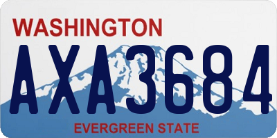 WA license plate AXA3684