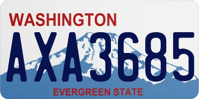 WA license plate AXA3685