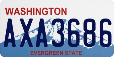 WA license plate AXA3686