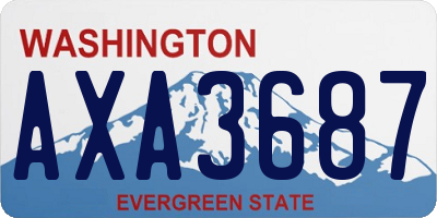 WA license plate AXA3687