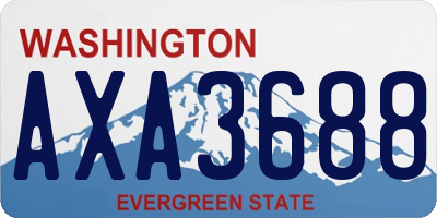 WA license plate AXA3688