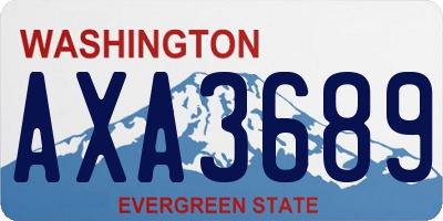 WA license plate AXA3689