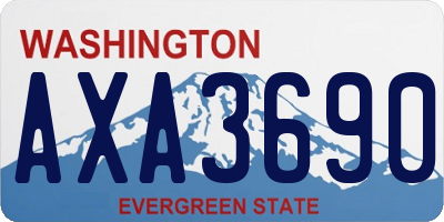 WA license plate AXA3690