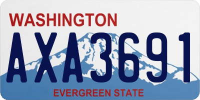 WA license plate AXA3691