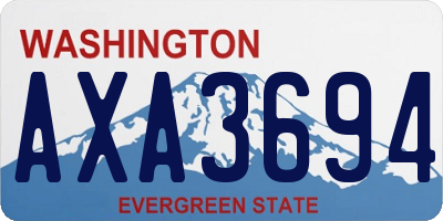 WA license plate AXA3694