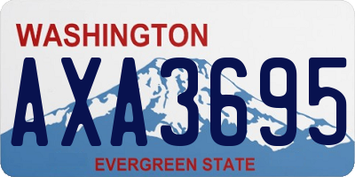 WA license plate AXA3695