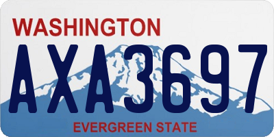 WA license plate AXA3697