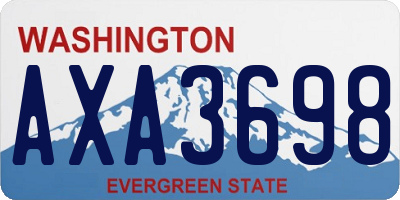 WA license plate AXA3698