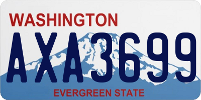 WA license plate AXA3699