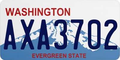 WA license plate AXA3702