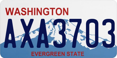 WA license plate AXA3703