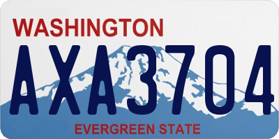 WA license plate AXA3704