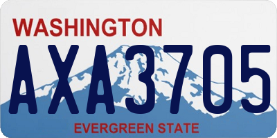 WA license plate AXA3705