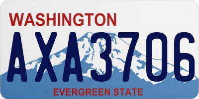 WA license plate AXA3706