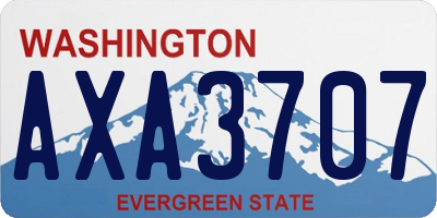 WA license plate AXA3707