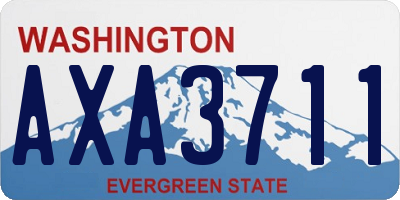 WA license plate AXA3711