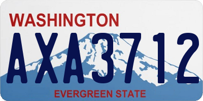 WA license plate AXA3712