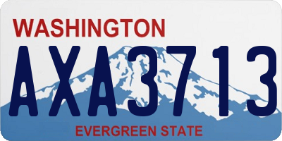 WA license plate AXA3713