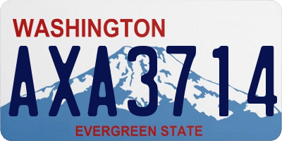 WA license plate AXA3714