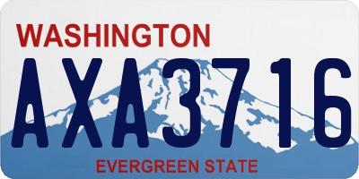 WA license plate AXA3716