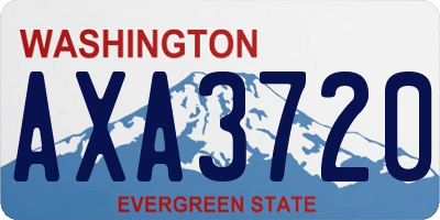 WA license plate AXA3720