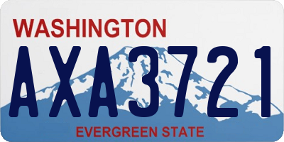 WA license plate AXA3721