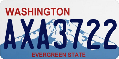 WA license plate AXA3722