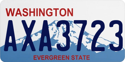 WA license plate AXA3723