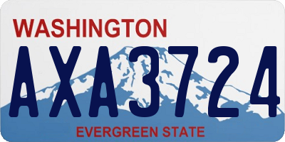 WA license plate AXA3724