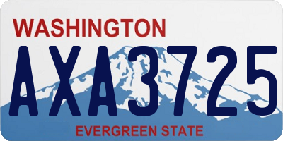 WA license plate AXA3725