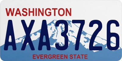 WA license plate AXA3726