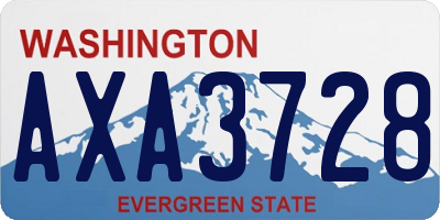 WA license plate AXA3728