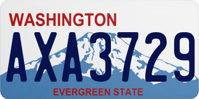 WA license plate AXA3729