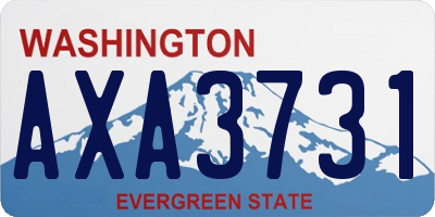 WA license plate AXA3731