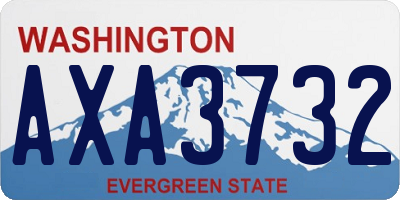 WA license plate AXA3732