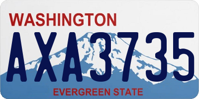 WA license plate AXA3735