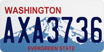 WA license plate AXA3736