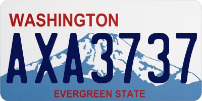 WA license plate AXA3737