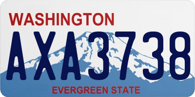 WA license plate AXA3738