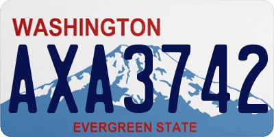 WA license plate AXA3742
