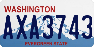 WA license plate AXA3743