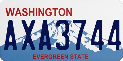 WA license plate AXA3744