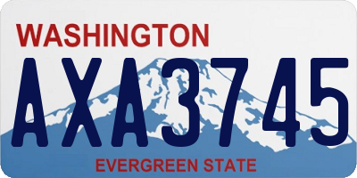 WA license plate AXA3745