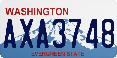 WA license plate AXA3748